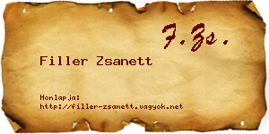 Filler Zsanett névjegykártya